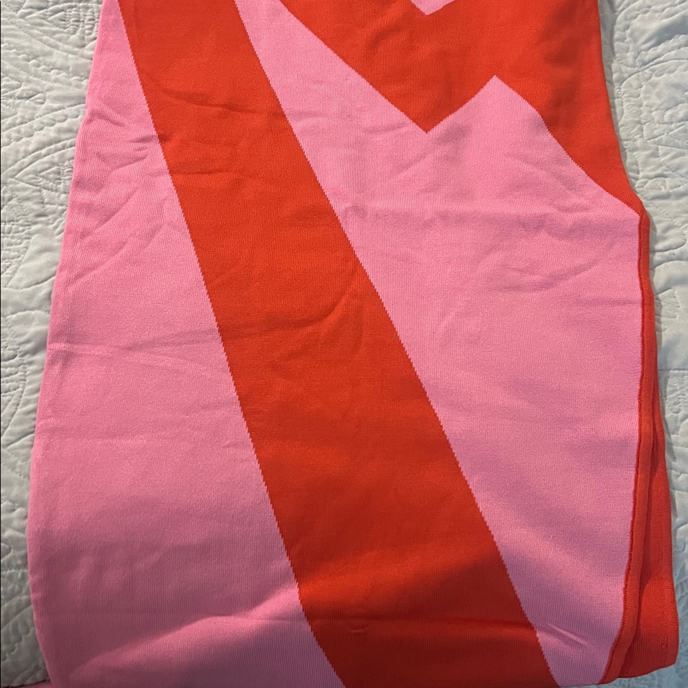 Abstract Halter Maxi Dress - Orange Pink - Picture 10 of 11